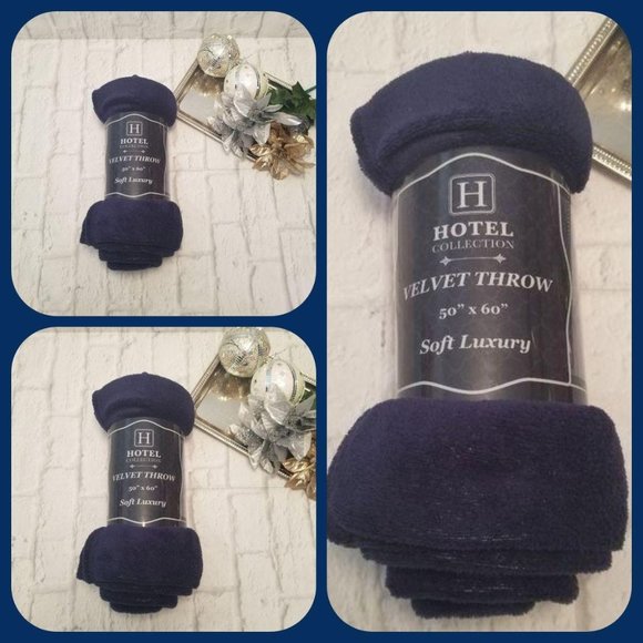 Hotel Collection Bedding Hotel Collection Blanket 5 X 60 Blue